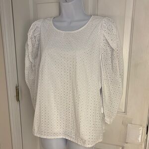 Like-new! A New Day White Eyelet Top